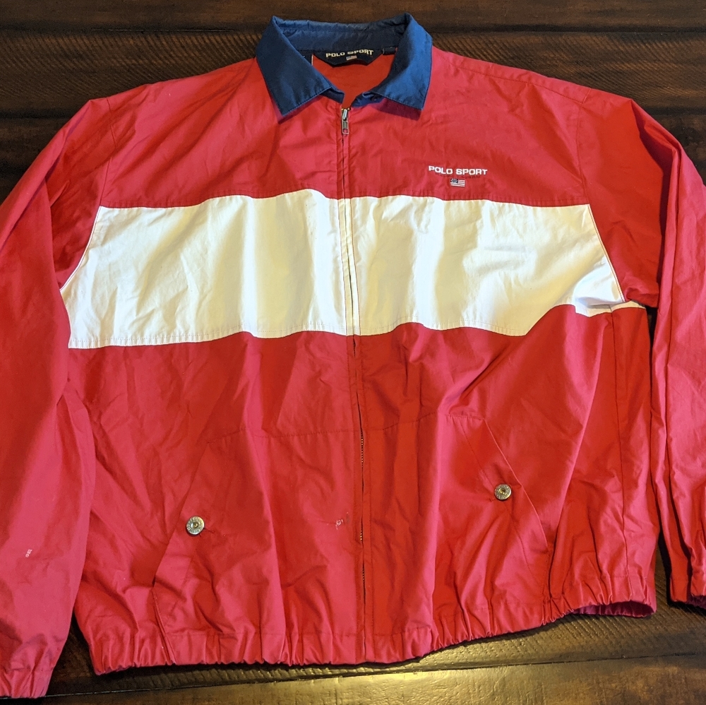 Vintage 90s spring soft rain jacket RL Polo XL